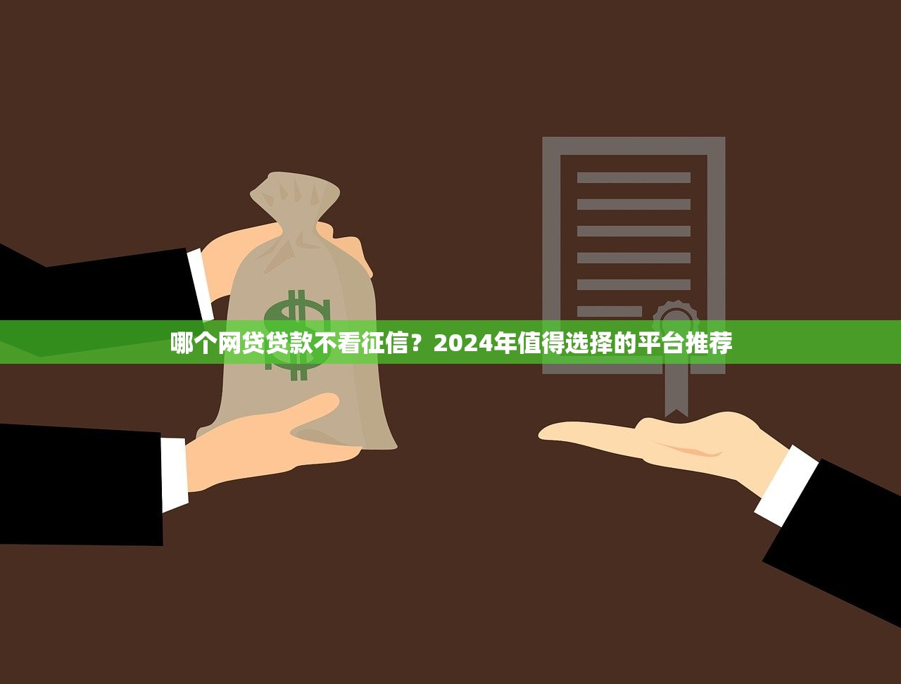 哪個網貸貸款不看征信？2024年值得選擇的平臺推薦