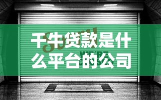 千牛貸款是什么平臺的公司？揭秘這家貸款機構的背景與可靠性