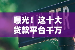 曝光！這十大貸款平臺千萬別碰（附避坑指南）
