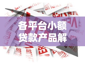 各平臺小額貸款產品解析及申請攻略