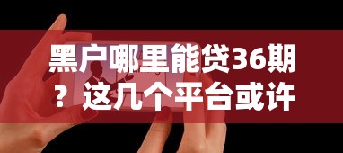 黑戶哪里能貸36期？這幾個平臺或許能幫到你
