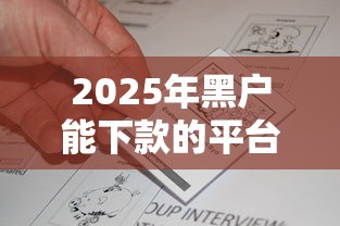 2025年黑戶能下款的平臺(tái)實(shí)測(cè)｜3個(gè)渠道真實(shí)反饋+避坑指南