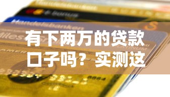 有下兩萬的貸款口子嗎？實測這5個平臺最快當天到賬