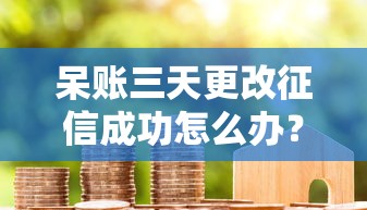 呆賬三天更改征信成功怎么辦？真實經驗分享給你
