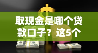 取現金是哪個貸款口子？這5個靠譜平臺快速到賬