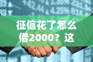 征信花了怎么借2000？這幾個靠譜方法幫你解決難題