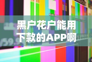 黑戶花戶能用下款的APP啊…這幾個平臺真的能下款！