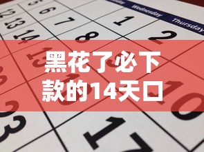 黑花了必下款的14天口子有哪些真實風險？