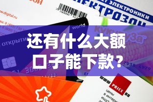 還有什么大額口子能下款？這幾個平臺審核快額度高