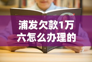 浦發欠款1萬六怎么辦理的？手把手教你協商技巧