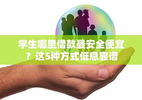 學生哪里借款最安全便宜？這5種方式低息靠譜