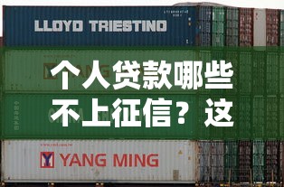 個人貸款哪些不上征信？這幾種渠道或許能幫到你