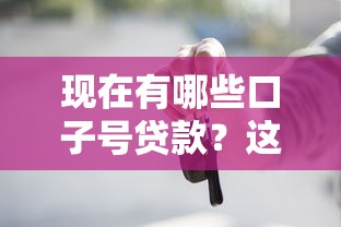 現在有哪些口子號貸款？這5個正規平臺值得試試