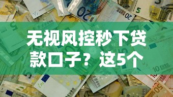 無視風控秒下貸款口子？這5個方法教你快速解決資金難題