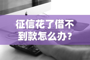 征信花了借不到款怎么辦？別慌！這5招幫你破局