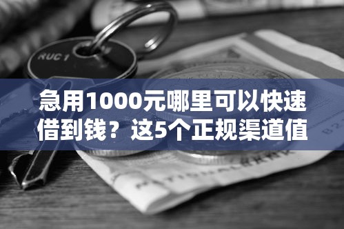 急用1000元哪里可以快速借到錢？這5個正規渠道值得試