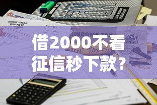 借2000不看征信秒下款？應(yīng)急必備這5種方法真的能秒到賬