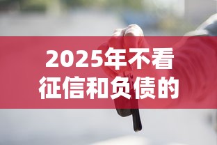 2025年不看征信和負債的貸款口子有哪些？實測這三個新渠道