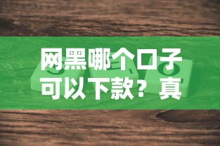 網黑哪個口子可以下款？真實經驗分享這幾個平臺或許能幫到你