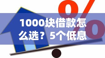 1000塊借款怎么選？5個低息小額貸款實測