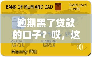 逾期黑了貸款的口子？哎，這征信咋整？手把手教你破局