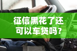 征信黑花了還可以車貸嗎？老司機實測避坑指南