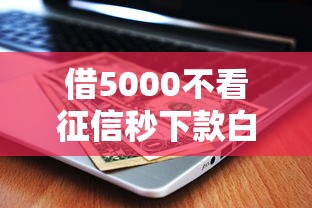 借5000不看征信秒下款白獵貸？這幾點一定要注意！