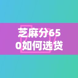 芝麻分650如何選貸款額度？看完這篇你就懂！