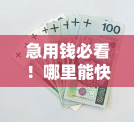 急用錢必看！哪里能快速申請簡單貸款口子？這3個靠譜平臺3分鐘到賬
