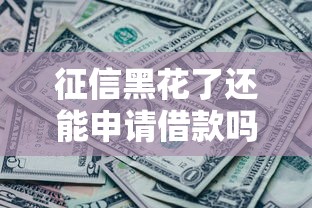 征信黑花了還能申請借款嗎？這5個方法或許能幫到你