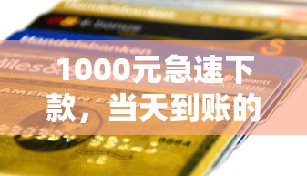 1000元急速下款，當天到賬的靠譜平臺有哪些？