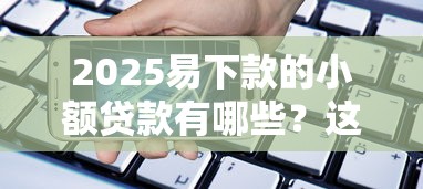 2025易下款的小額貸款有哪些？這幾個平臺超靠譜！