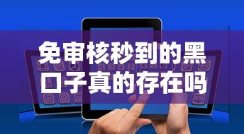 免審核秒到的黑口子真的存在嗎？實測后我發現了這些秘密...