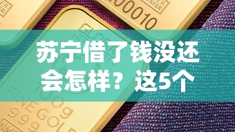 蘇寧借了錢沒還會怎樣？這5個后果比想象中嚴重