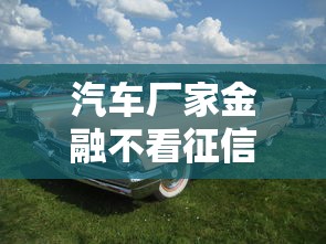 汽車廠家金融不看征信嗎？這三個隱藏條件要注意