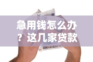 急用錢怎么辦？這幾家貸款平臺最快當天到賬！