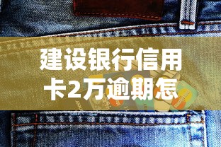 建設銀行信用卡2萬逾期怎么辦？3個協商技巧+解決方案
