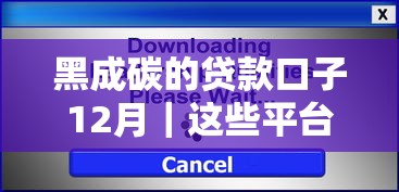 黑成碳的貸款口子12月｜這些平臺真敢要利息？最新避坑指南來了