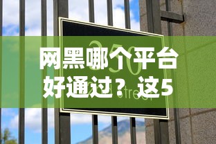 網黑哪個平臺好通過？這5家低門檻渠道親測有效