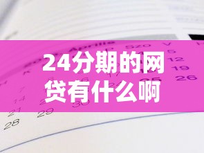 24分期的網貸有什么啊？這幾種靠譜平臺一定要知道
