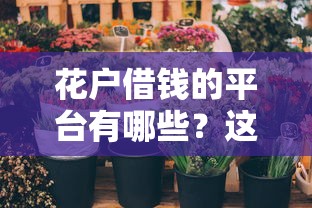 花戶借錢的平臺有哪些？這5個正規渠道親測靠譜