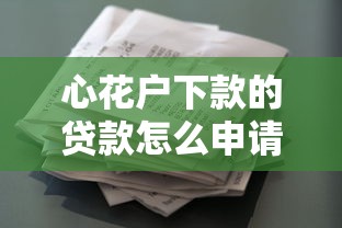 心花戶下款的貸款怎么申請？這些流程新手必看