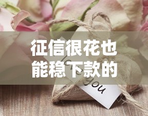 征信很花也能穩下款的口子要蘋果？這3招實測有效