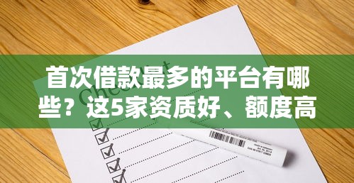 首次借款最多的平臺有哪些？這5家資質好、額度高！