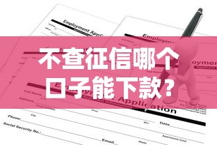 不查征信哪個口子能下款？這5個渠道申請攻略