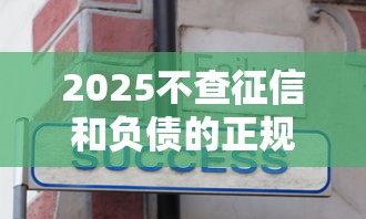 2025不查征信和負債的正規貸款有哪些？這5類平臺可放心選