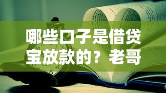 哪些口子是借貸寶放款的？老哥實(shí)測(cè)這幾個(gè)平臺(tái)靠譜！