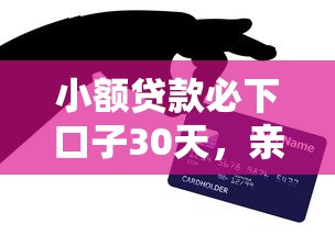 小額貸款必下口子30天，親測有效審核快的小技巧都在這