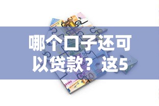哪個口子還可以貸款？這5個平臺還能用嗎