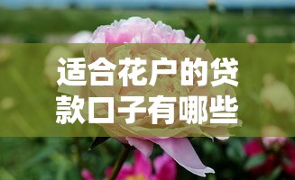 適合花戶的貸款口子有哪些？這幾個(gè)平臺(tái)門檻低、審核快